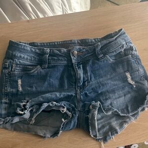 dELiA*s Blue Distressed Jean Shorts
